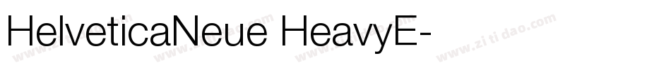HelveticaNeue HeavyE字体转换